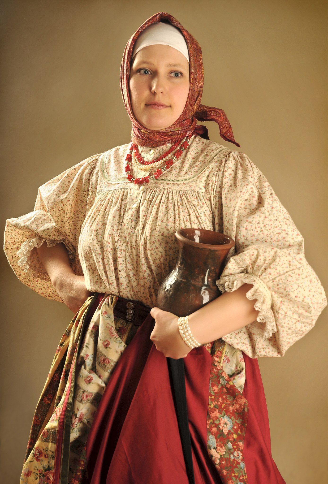 Girls in Slavic costumes in Morelia