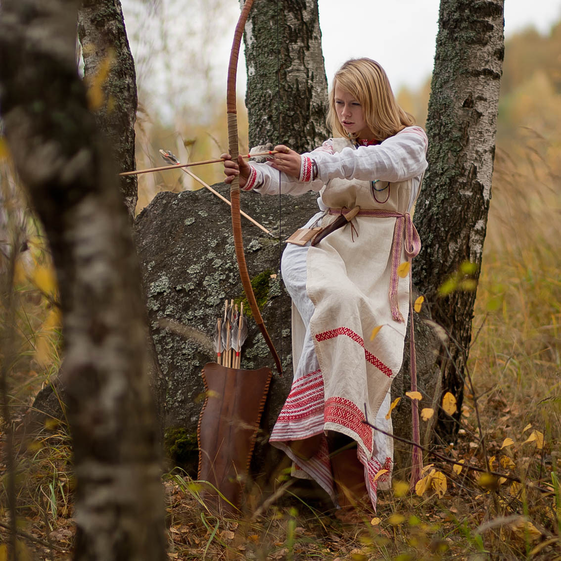 Sexy photo Girls in Slavic costumes in Morelia